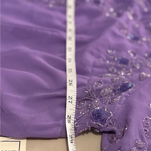Mother of the bride Roamans Women's Plus Size Purple Beaded Dress Formal Size 32 - Picture 8 of 8